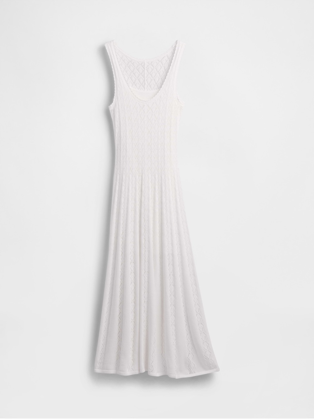 GAP Pointelle Maxi Knit Dress - white - size L - NWT - Picture 5 of 9